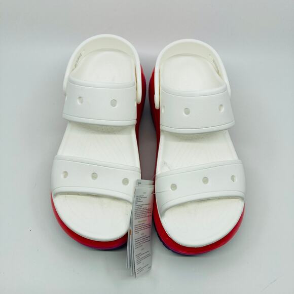 Crocs Mega Crush Sandal Clogs Womens 8 Mens 6 Platform White Pink Purple New - Picture 3 of 8